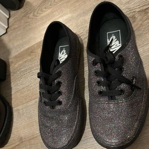 Black sparkly vans
